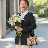 Catholight Lady of Fatima Elegance Damen-Ledertasche