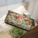 Catholight  Halo Of Roses Leather Wallet Purse