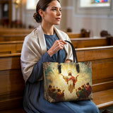 Catholight The Glorious Ascension Leather Tote Bag