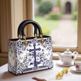 Catholight Die Kreuztasche inmitten blühenden Glaubens, Damen-Ledertasche