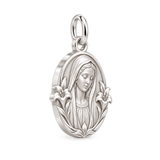 Catholight Blessed Virgin Mary Lily Portrait Charm