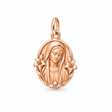 Catholight Blessed Virgin Mary Lily Portrait Charm