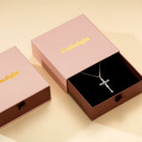 Katholische St.-Benedikt-Kreuzkette aus oxidiertem Sterlingsilber 