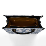 Catholight Sacred Elegance: Blaue und weiße Devotion-Ledertasche