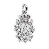 Catholight Crowned Marian Lily Shield Charm