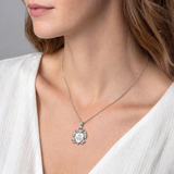 Catholight Crowned Marian Lily Shield Charm