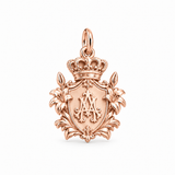 Catholight Crowned Marian Lily Shield Charm