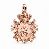 Catholight Crowned Marian Lily Shield Charm