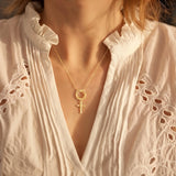 Catholight Dornenkronen-Kreuzkette aus 14-karätigem Gold-Vermeil/Sterlingsilber 