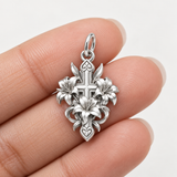 Catholight Lily of Faith Cross Charm