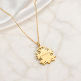 Catholight Crowned Marian Lily Medal Necklace in 18K Gold Vermeil