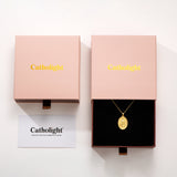 Catholight Miraculous Mary Halskette in Gold Vermeil 