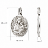 Catholight Madonna and Child Rose Charm