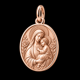 Catholight Madonna and Child Rose Charm