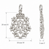 Catholight Queen of Heaven Marian Lily Charm