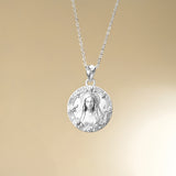 Katholische Halskette mit der Heiligen Jungfrau Maria aus Sterlingsilber 