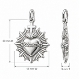 Catholight Sacred Heart Crown of Thorns Charm