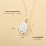 Catholight Miraculous Mary Halskette aus Sterlingsilber