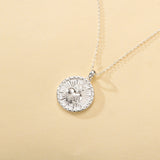 Katholische Halskette mit Herz und Kreuz aus Sterlingsilber 