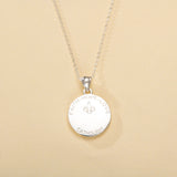 Katholische Halskette der Heiligen Familie aus Sterlingsilber 