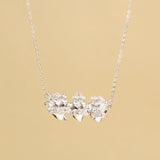 Katholische Halskette mit Herzen der Heiligen Familie aus Sterlingsilber 