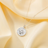 Katholische Halskette mit Herz und Kreuz aus Sterlingsilber 