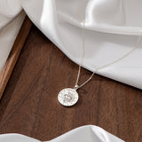 Katholische Halskette mit Herz und Kreuz aus Sterlingsilber 