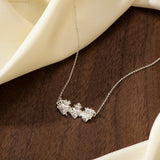 Katholische Halskette mit Herzen der Heiligen Familie aus Sterlingsilber 