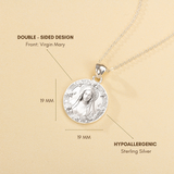 Katholische Halskette mit der Heiligen Jungfrau Maria aus Sterlingsilber 