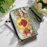 Katholische Dreifaltigkeit der Liebe Ledergeldbörse