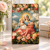 Catholight Halo Of Roses Devotional Wooden Art