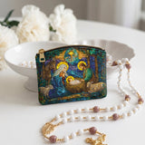 Catholight Holy Nativity Leather Rosary Pouch