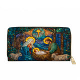 Catholight Holy Nativity Leather Wallet Purse
