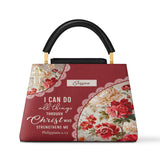 Catholight Blooming With Faith Personalisierte Ledertasche