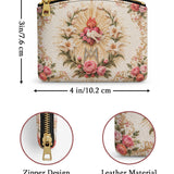 Catholight Marian Dove Leather Rosary Pouch