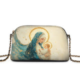 Catholight  Divine Mother’s Embrace Leather Crossbody Bag