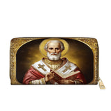 Catholight  Saint Nicholas: The Patron of Generosity - Leather Wallet Purse