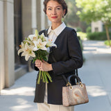 Catholight Rose Halo Devotion Damen-Ledertasche