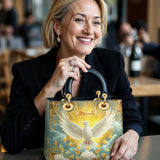 Personalisierte Damen-Ledertasche „Gnade des Heiligen Geistes“