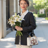 Catholight Faith &amp; Florals Damen-Ledertasche