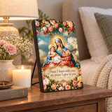 Catholight Halo Of Roses Devotional Wooden Art Quote