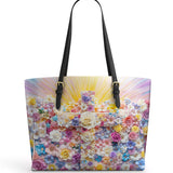 Catholight Floral Resurrection Leather Tote Bag
