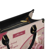 Katholische personalisierte Ledertasche „Denn so sehr hat Gott die Welt geliebt“