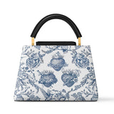 Catholight Sacred Elegance Blau-Weiße Hingabe Ledertasche