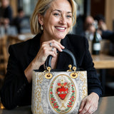 Catholight „Unbeflecktes Herz Mariens“ Elegante Damen-Ledertasche