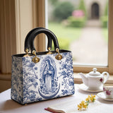 Katholische Ledertasche „Heilige Gelassenheit Jungfrau Maria“