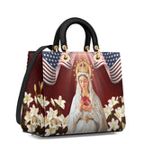 Katholische Ledertasche „Unsere Liebe Frau von Amerika“