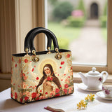 Catholight Little Flower Lady Ledertasche