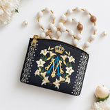 Catholight Crown Of Grace Leather Rosary Pouch