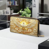 Catholight  Wings of Serenity Leather Wallet Purse